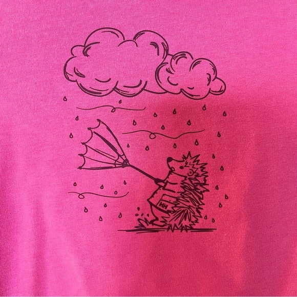 Helly Hansen Girls Graphic T-Shirt – Hedgehog & Umbrella – NWT – Size 116/6 - Picture 2 of 7